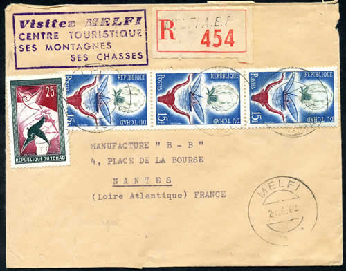 lettre avec premiers timbres