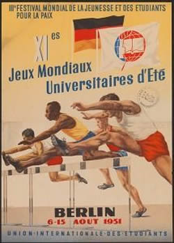 Affiche française des Jeux de Berlin 1951