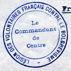 Cachet du Commandant de la caserne de Versailles