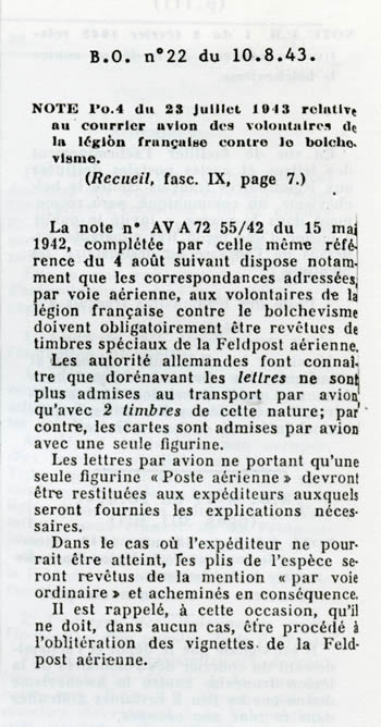 Lettres LVF demandent 2 vignettes avion