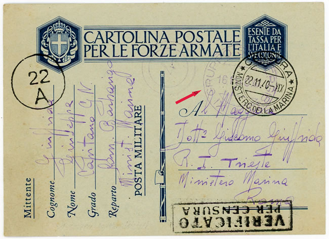 Censure Ministère de la Marine à Rome