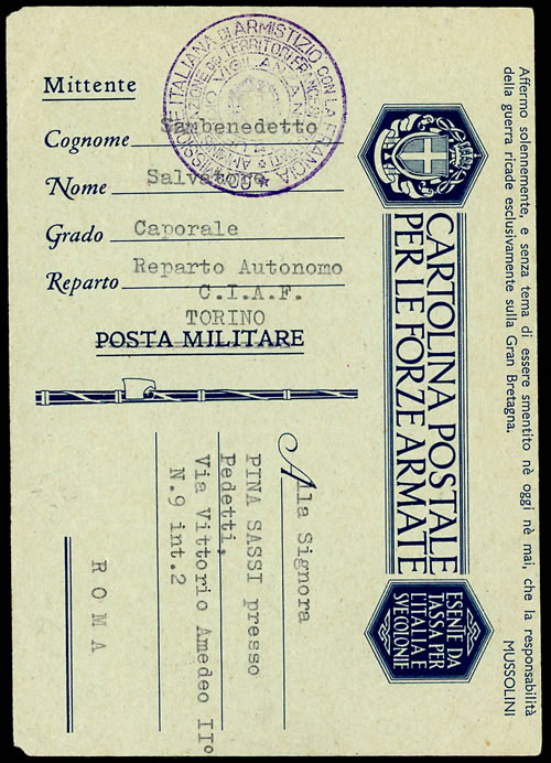 CPFM commission d'armistice italienne avec la France Turin