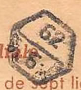 Puce de censure hexagonale