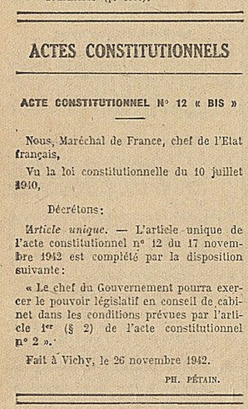 Acte constitutionnel 12bis