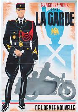 Affiche de recrutement pour La Garde sous Vichy