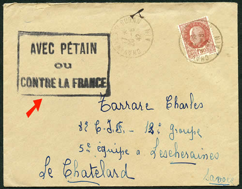 Griffe avec Pétain ou contre la France