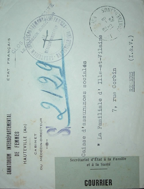 Courrier officiel secrétariat à la Santé