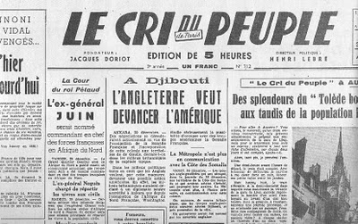 Cri du peuple manchette