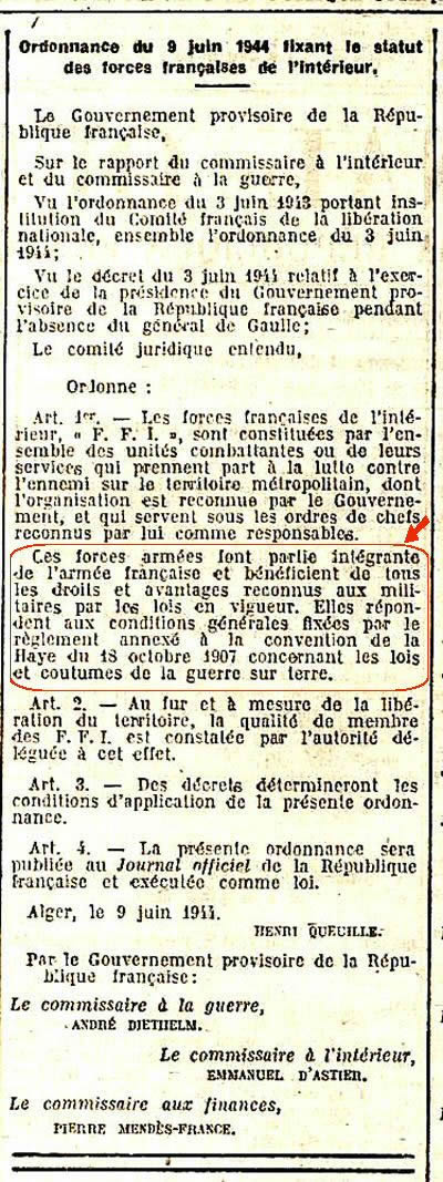 Ordonnance du 9 juin 1944