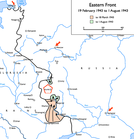 Front de l'Est lors de la bataille de Koursk