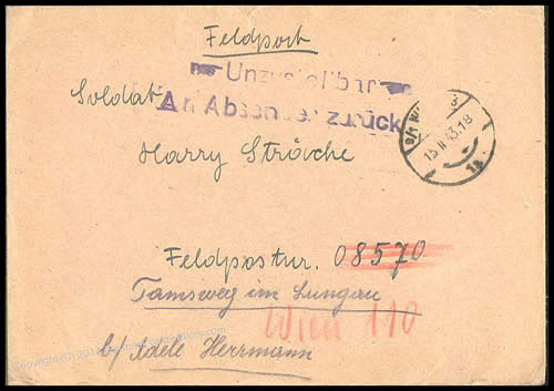 Lettre pour stalingrad retournée à l'envoyeur