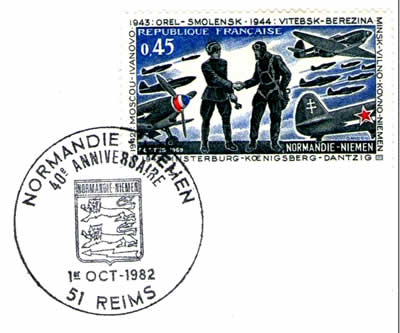 Oblitération de Reims PJ Normandie Niemen