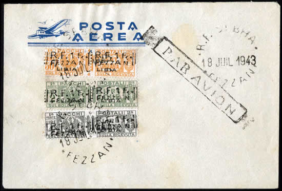 Colis postaux surchargés sur lettre