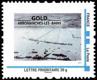Timbre personnalisé Gold Arromanches