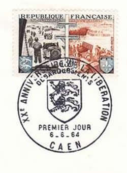 20ème anniversaire des débarquements fdc Caen