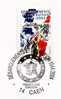 FDC timbre débarquements et Libération