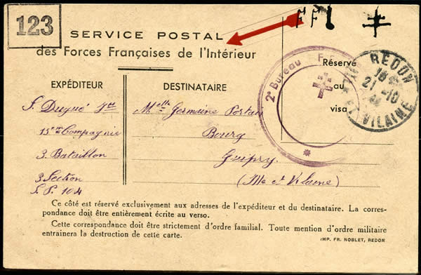 Entier Postal des FFI