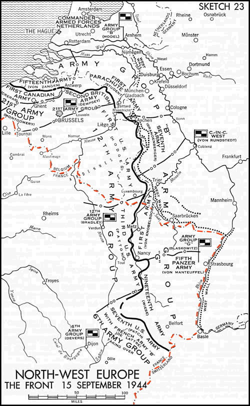 Front Nord-Est au 15 septembre