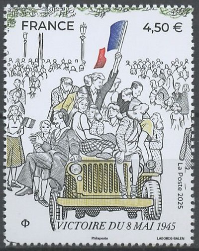 timbre Victoire 8 mai 1945 émis en 2025