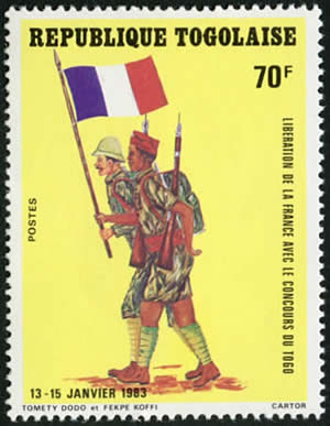 Libération de la France avec l'aide du Togo