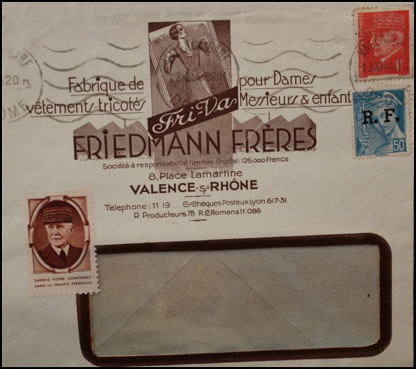 Timbres surchargés de Lyon utilisés dans la Drôme 1945