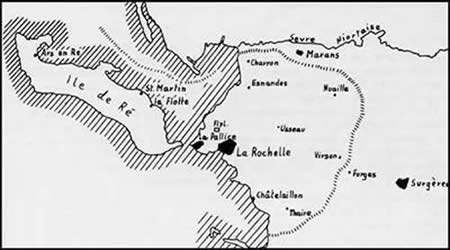 Carte de la Poche de La Rochelle et de l'Île de ré