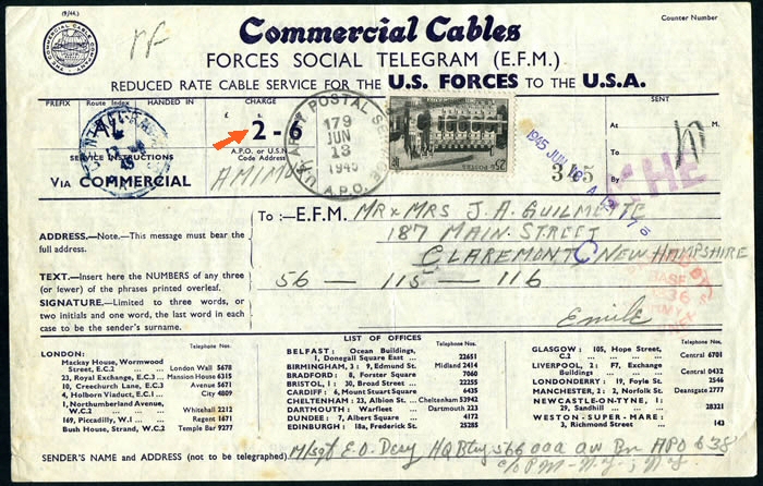 Commercial cables recto