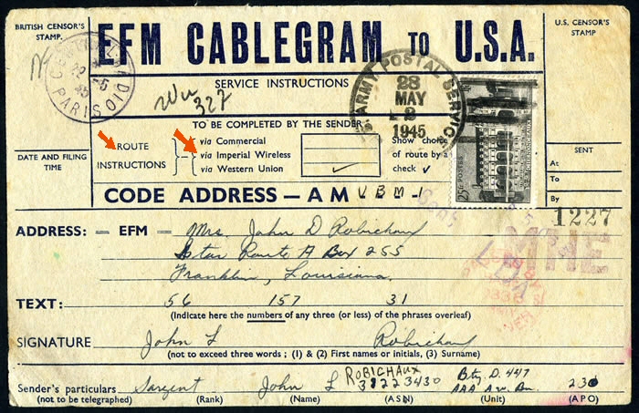 EFM Cables to USA