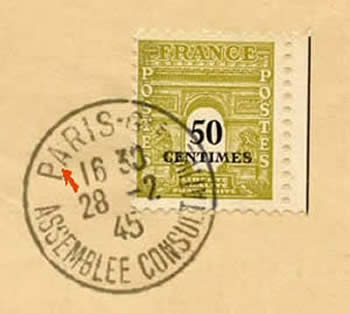 Cachet Paris 6bis A étroit