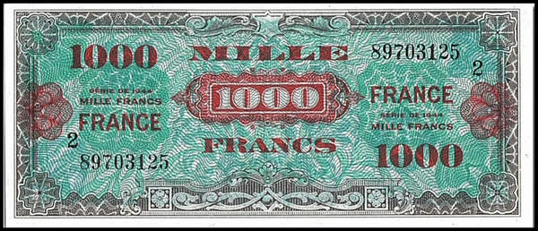 Billet US de 1000 F deuième série