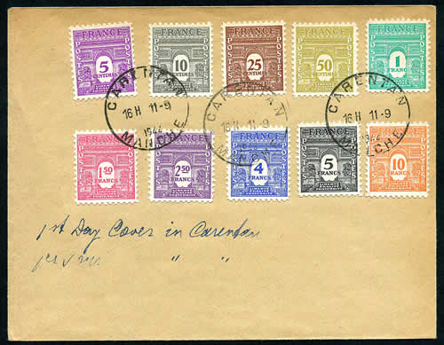 FDC Arc de Triomphe à Carentan