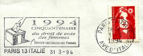 Flamme cinquantenaire vote des femmes