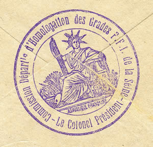 cachet déessse assise