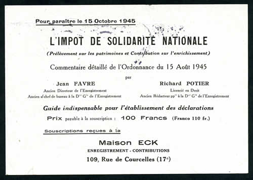 Impot de Solidarité Nationale