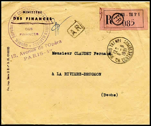 Lettre recommandée Profits illicites de Paris