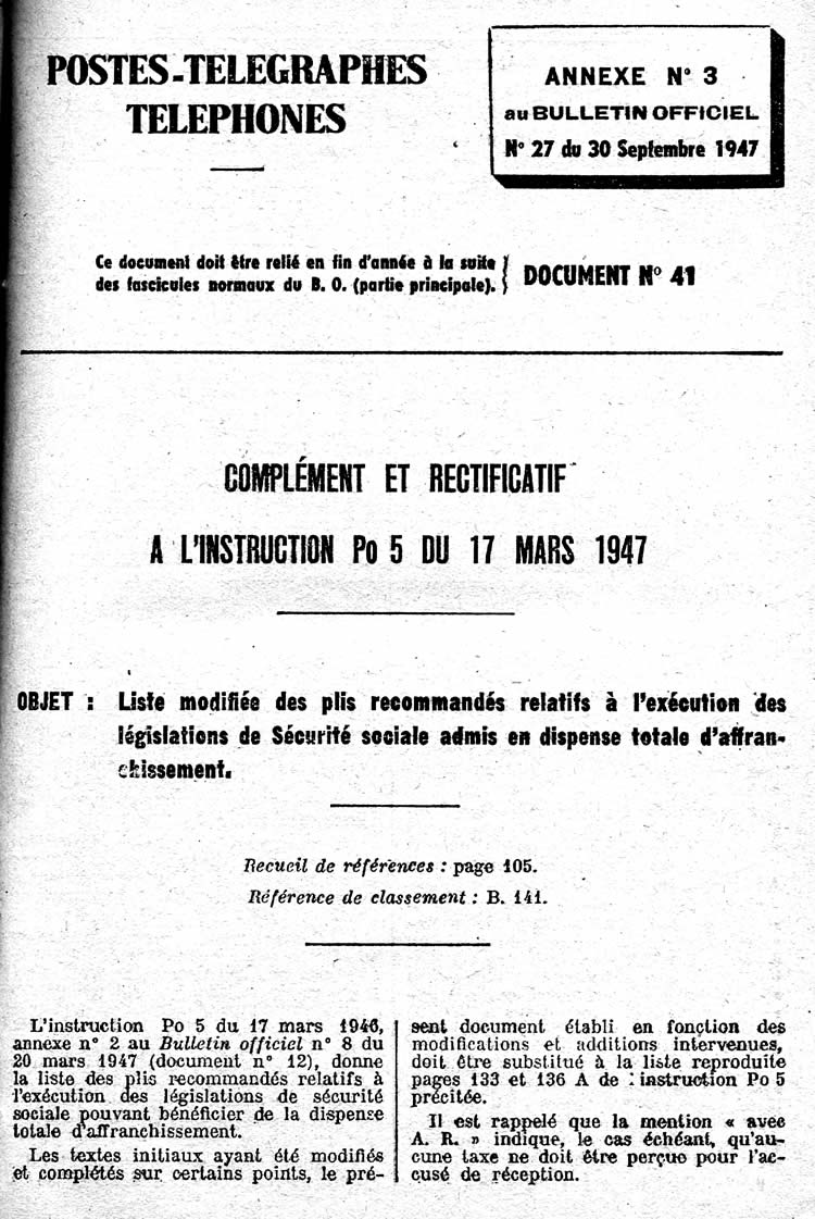 Rectificatif septembre 1947