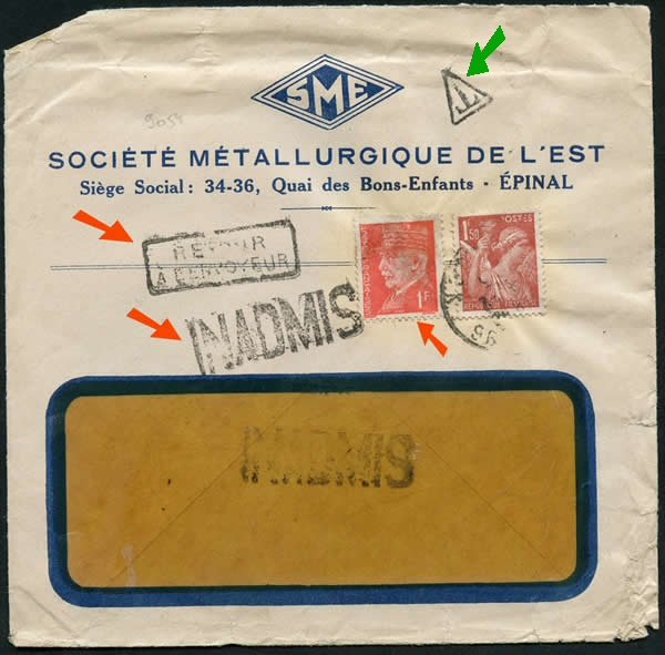 Timbre pétain inadmis