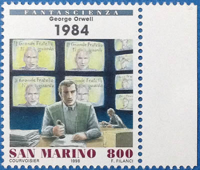 Timbre de Saint-Marin consacré au film 1984