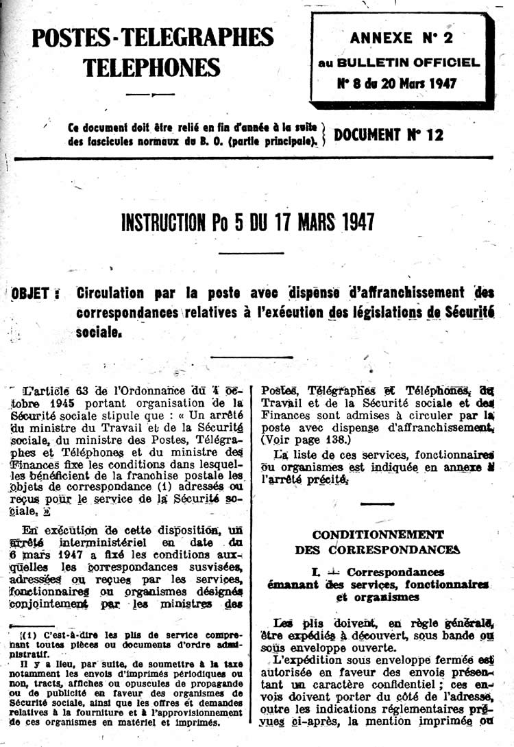 Dispense d'Affranchissemnt de la sécurité Sociale