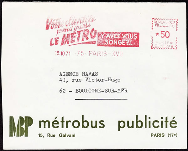 EMA pour la publicité dans le métro parisien