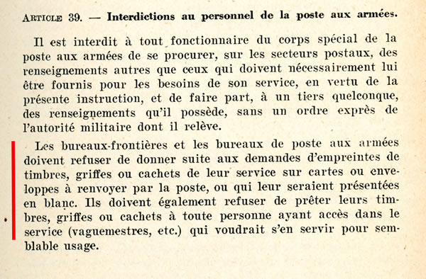 Interdiction des  oblitérations de complaisance