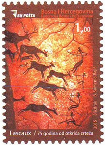 Bosnie timbre grotte de Lascaux