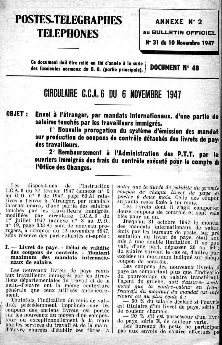 Extension novembre 1947