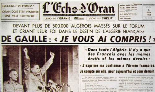 Je vous ai compris de gaulle à Alger