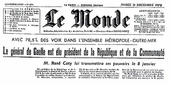 Election de Gaulle