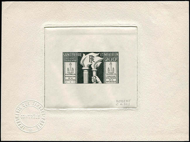Commémoration du référendum de 1958 epreuve d'artiste
