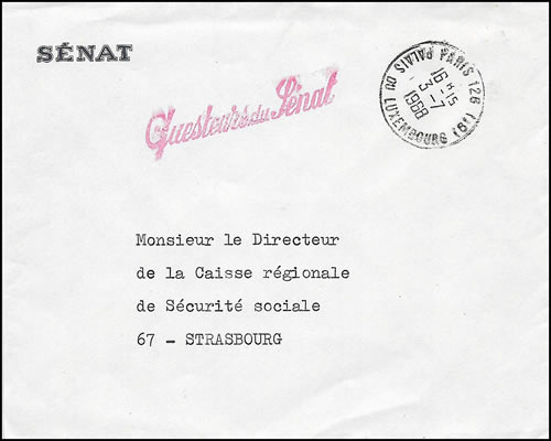 Griffe de franchise des questeurs du Sénat