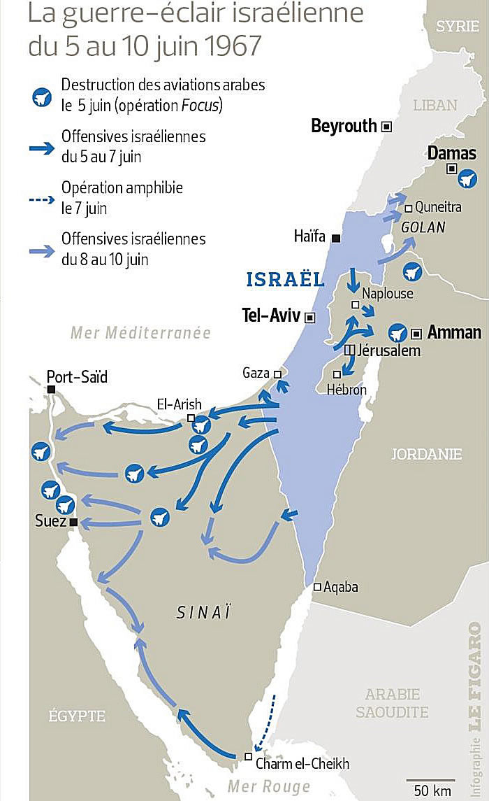 mouvements de troupes lors de la guerre des six jours
