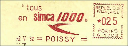 EMA Publicité SIMCA 1000 Poissy