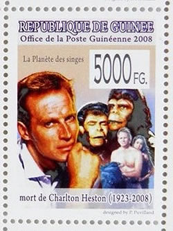 Timbre Planète des Singes avec Charlton Heston